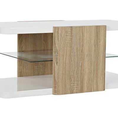 MESA CENTRO MDF CRISTAL 110X60X45 BLANCO MB188058