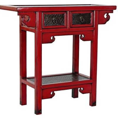 CONSOLE ORME METAL 85X35X80 2 TIROIRS ROUGE MB189035
