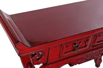 CONSOLE ORME METAL 135X37X89 3 TIROIRS ROUGE MB189038 2