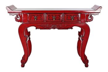 CONSOLE ORME METAL 135X37X89 3 TIROIRS ROUGE MB189038 5