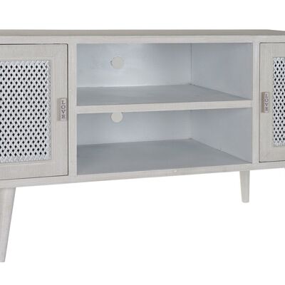 MEUBLE TV BOIS MDF 110X41X61 BLANC MB189193