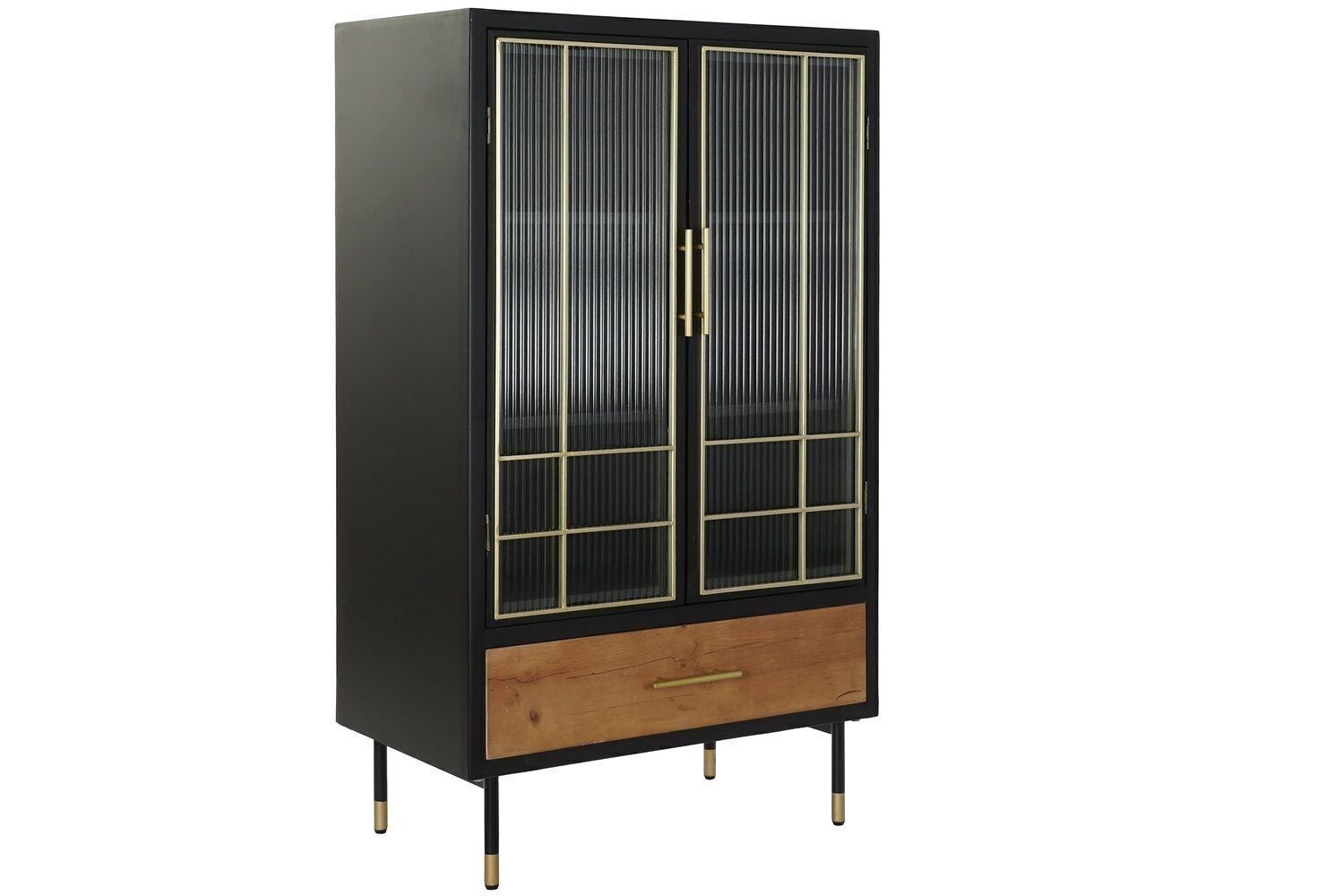 CREDENZA MDF VETRO 70X40X117 NERO MB189214