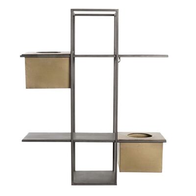 ESTANTERIA METAL 50X16X60 MACETERO NEGRO MB189399
