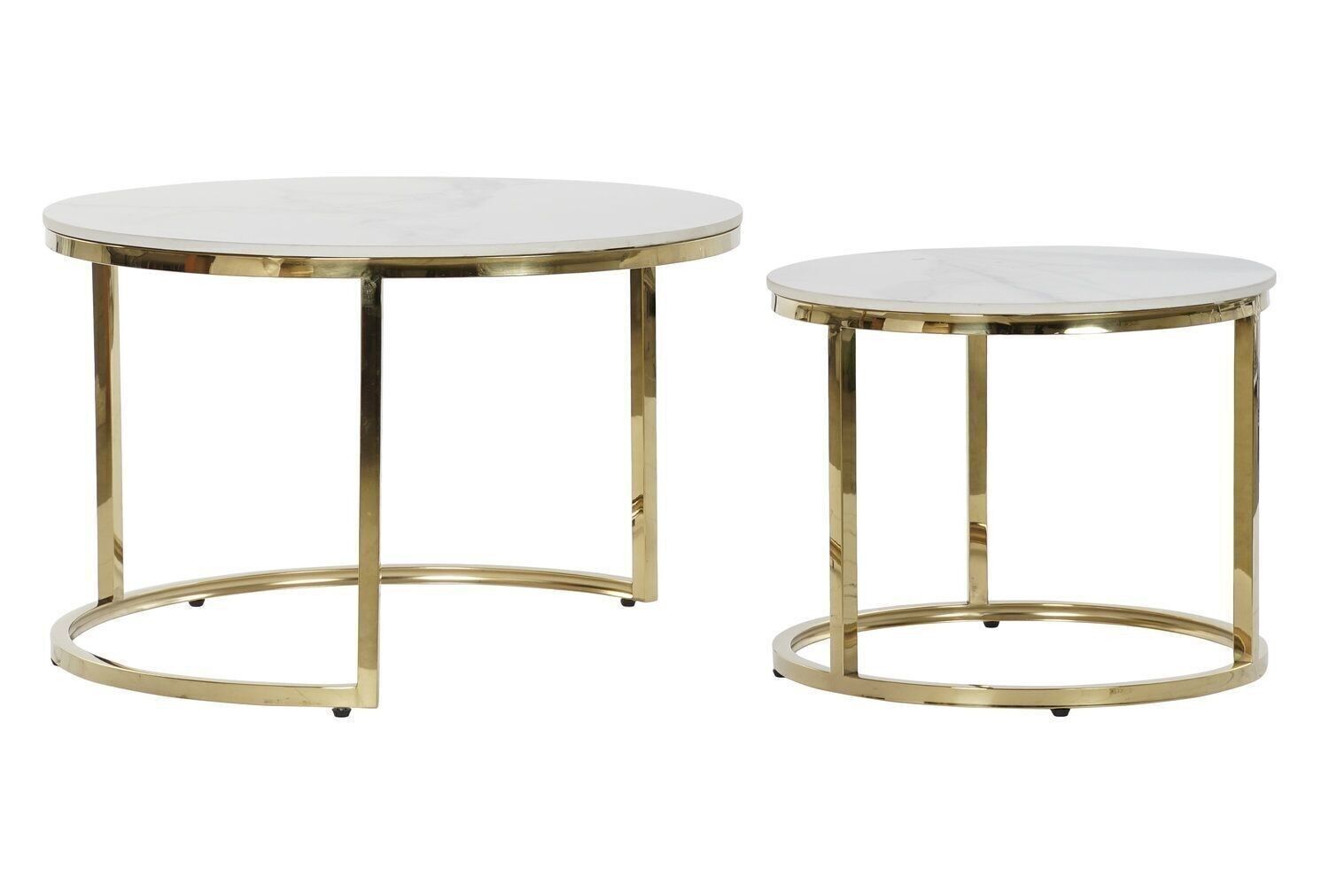 SET TAVOLINO 2 CERAMICA METALLO 70X70X44 MB190029