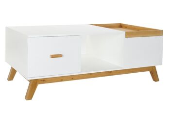 TABLE BASSE MDF 120X60X46 BLANC MB190928 1