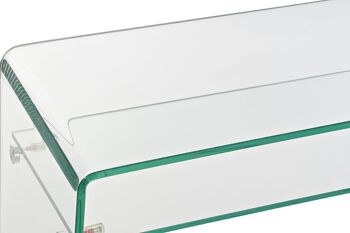 CONSOLE VERRE TREMPÉ 110X35X75 TRANSPARENT MB191421 2