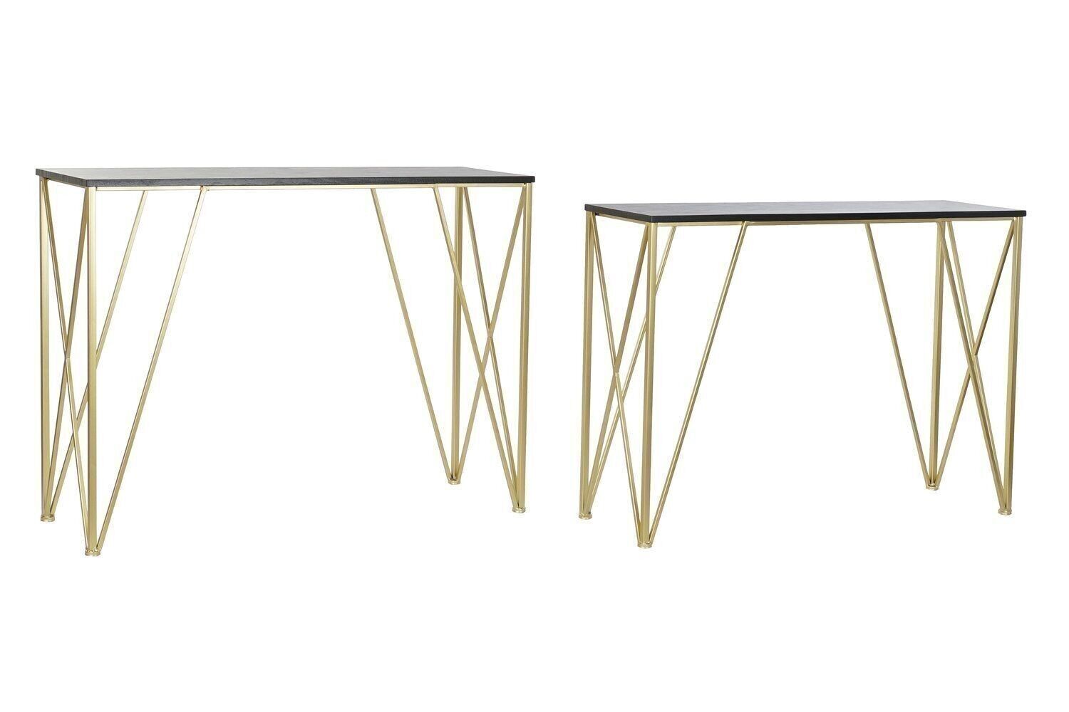 CONSOLLE SET 2 METALLO LEGNO 107,5X36X79,5 DORATO MB191560