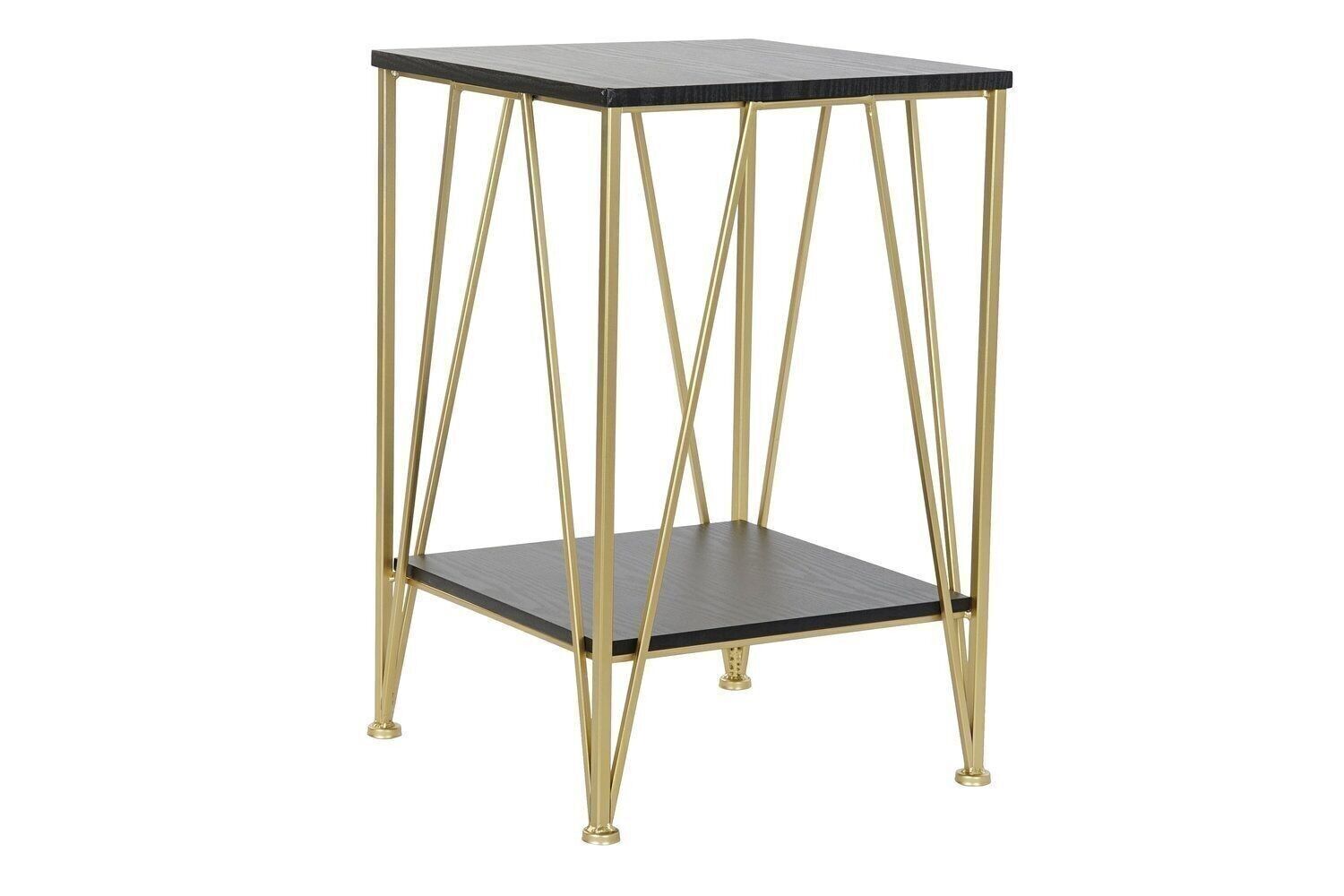 TAVOLINO METALLO LEGNO 41X41X63,5 DORATO MB191563