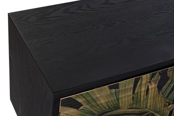 BUFFET SAPIN MDF 140X40X58 NOIR TROPICAL MB191726 2