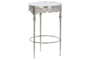TABLE D'APPOINT METAL MIROIR 39X39X61 USEE MB192171 1