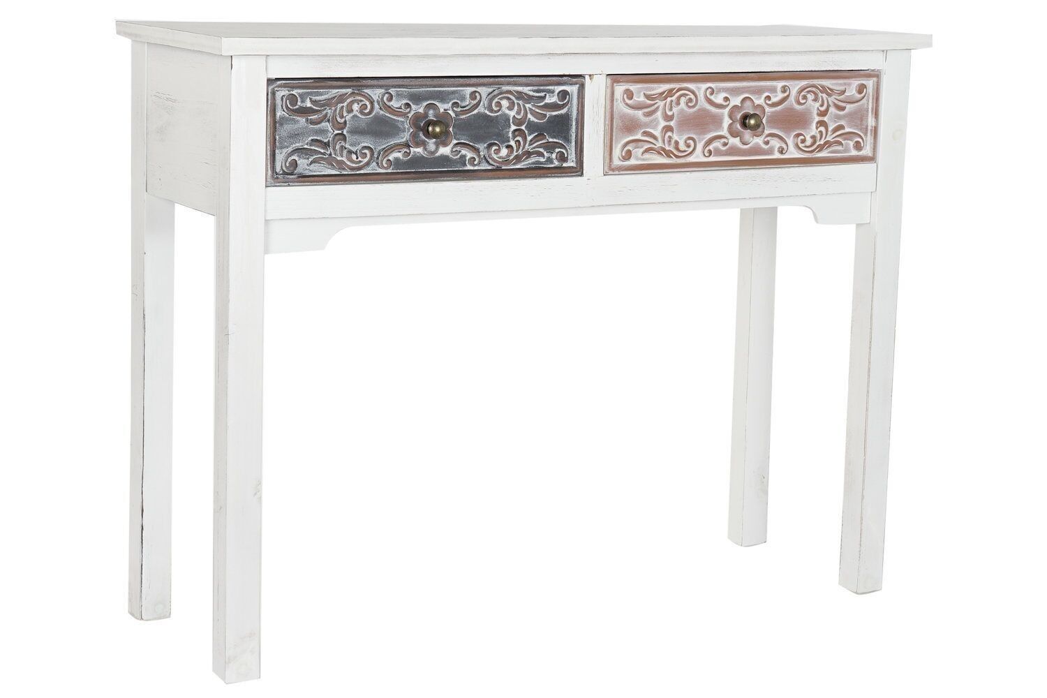 CONSOLLE IN MDF 107X36X81 BIANCO ANTICATO MB192475