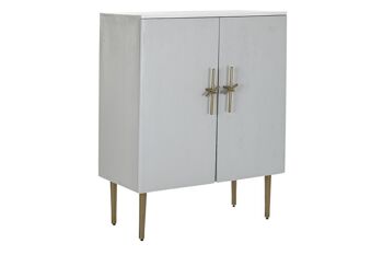 ARMOIRE POIGNÉE EN FER 85X45X110 ARC BLANC MB192506 1