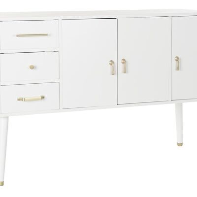 PAULOWNIA METAL BUFFET 120X40X78,5 WHITE MB193398