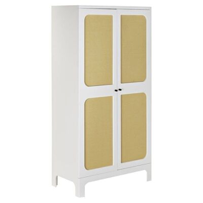 FIR RATTAN CABINET 80X40X160 WHITE MB193513