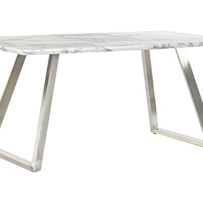 DINING TABLE MDF STEEL 160X90X76 WHITE MB193562