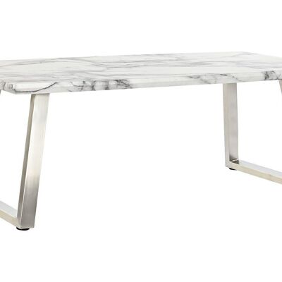 COFFEE TABLE MDF STEEL 120X60X44 WHITE MB193563