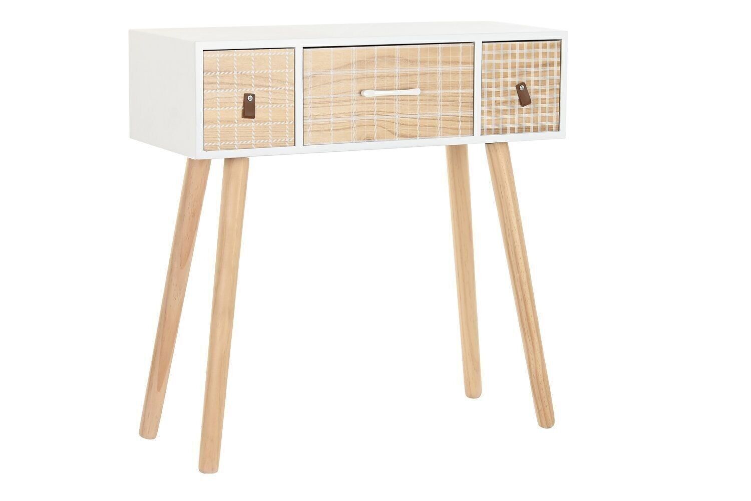 CONSOLLE PAULOWNIA 80X32X80 3 CASSETTI NATURALE MB193965