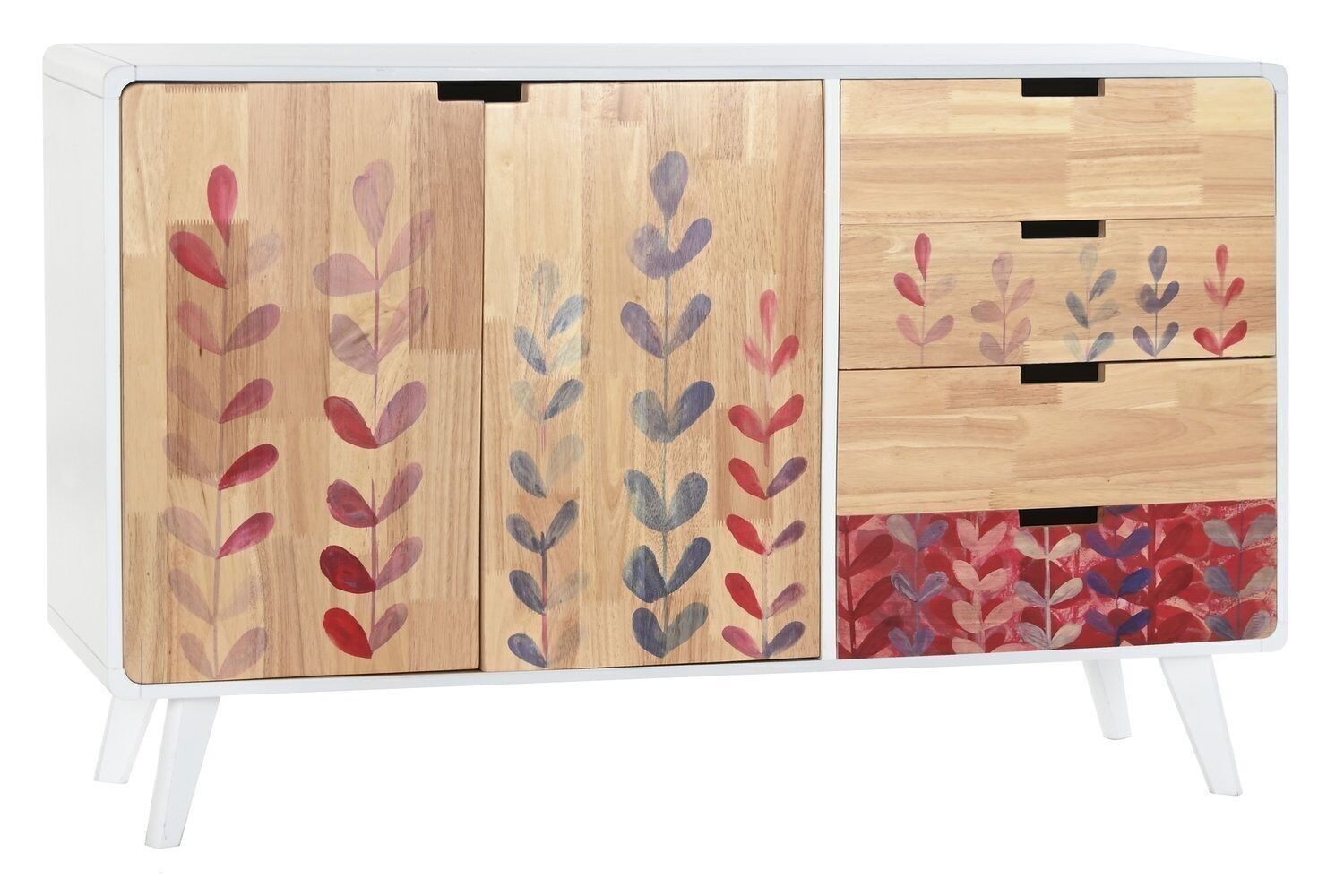 BUFFET GOMMA LEGNO 120X30X75 4 SCATOLE NATURALE MB193966