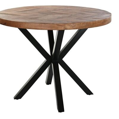 ROUND DINING TABLE ACACIA METAL 100X100X76 MB194229