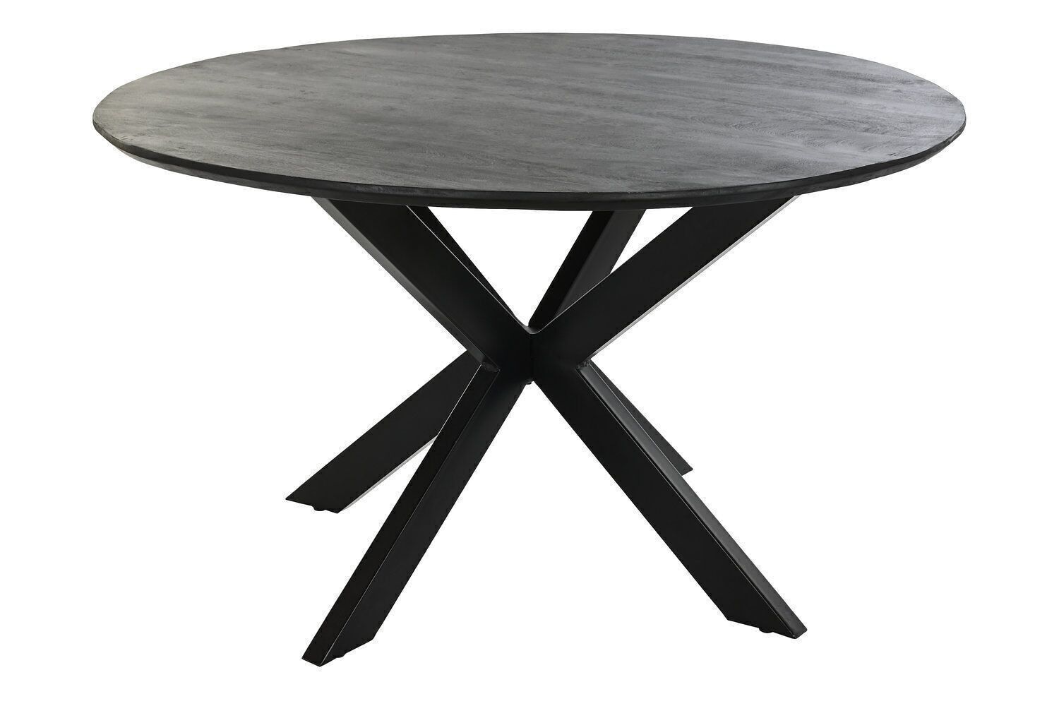 TAVOLO PRANZO ROTONDO MANGO METALLO 130X130X76 NERO MB194234