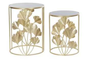 TABLE D'APPOINT SET 2 METAL 41,5X41,5X55 TOLE MB194492 1