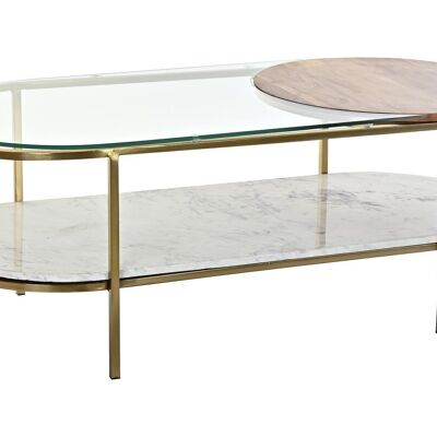 MARBLE METAL COFFEE TABLE 116X50X43 GOLDEN MB194886
