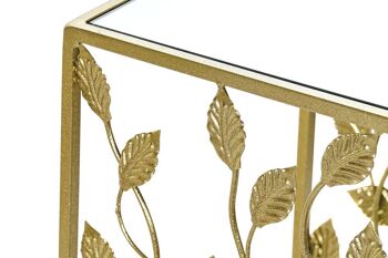 TABLE D'APPOINT SET 3 METAL MIROIR 40X40X70 ARBRE MB194904 4