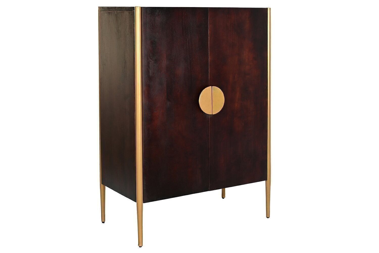 CREDENZA LEGNO METALLO 80X40X120 NERO MB195261