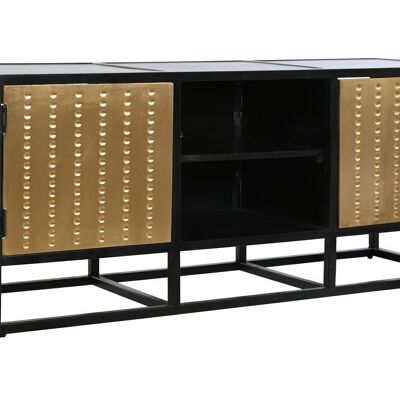 MUEBLE TV MADERA METAL 120X37X50 NEGRO MB195263