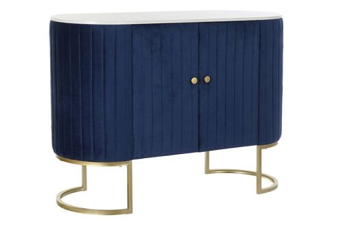 BUFFET VELVET MARMOL 120X48X85 TERCIOPELO AZUL MB195354