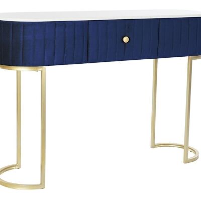 VELVET MARBLE CONSOLE 120X35X80 BLUE VELVET MB195356