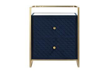 TABLE DE NUIT VELOURS CRISTAL 60X35X74 VELOURS MB195360 5