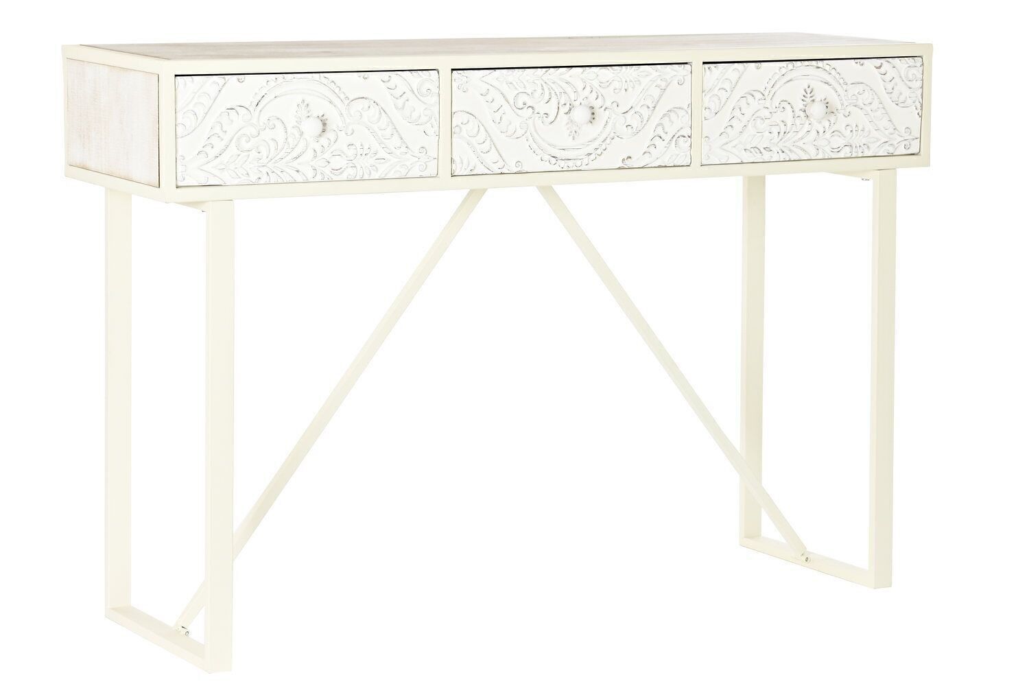 CONSOLLE ABETE MDF 120X35X80 BIANCO MB195802