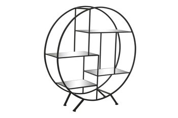 ETAGERE METAL MIROIR 95X27X105 NOIR MB196071 1