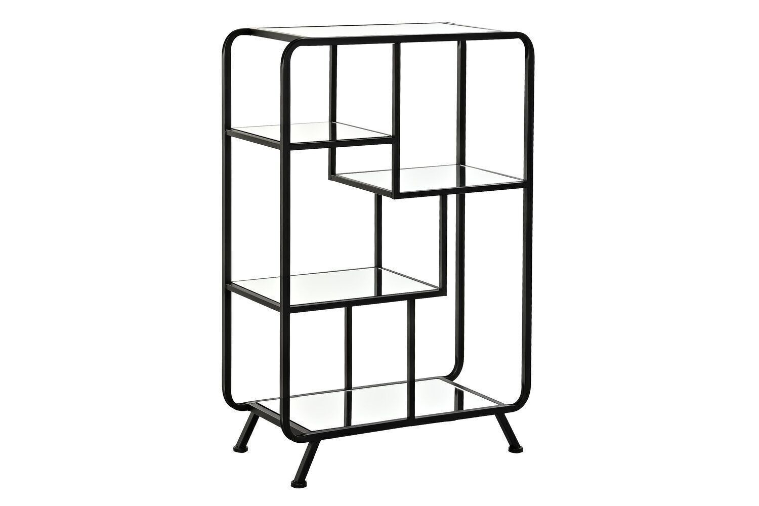 MENSOLA VETRO METALLO 60X28X93 NERO MB196072