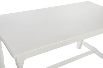 TABLE A MANGER EN BOIS 180X90X80 BLANC MB196118 2