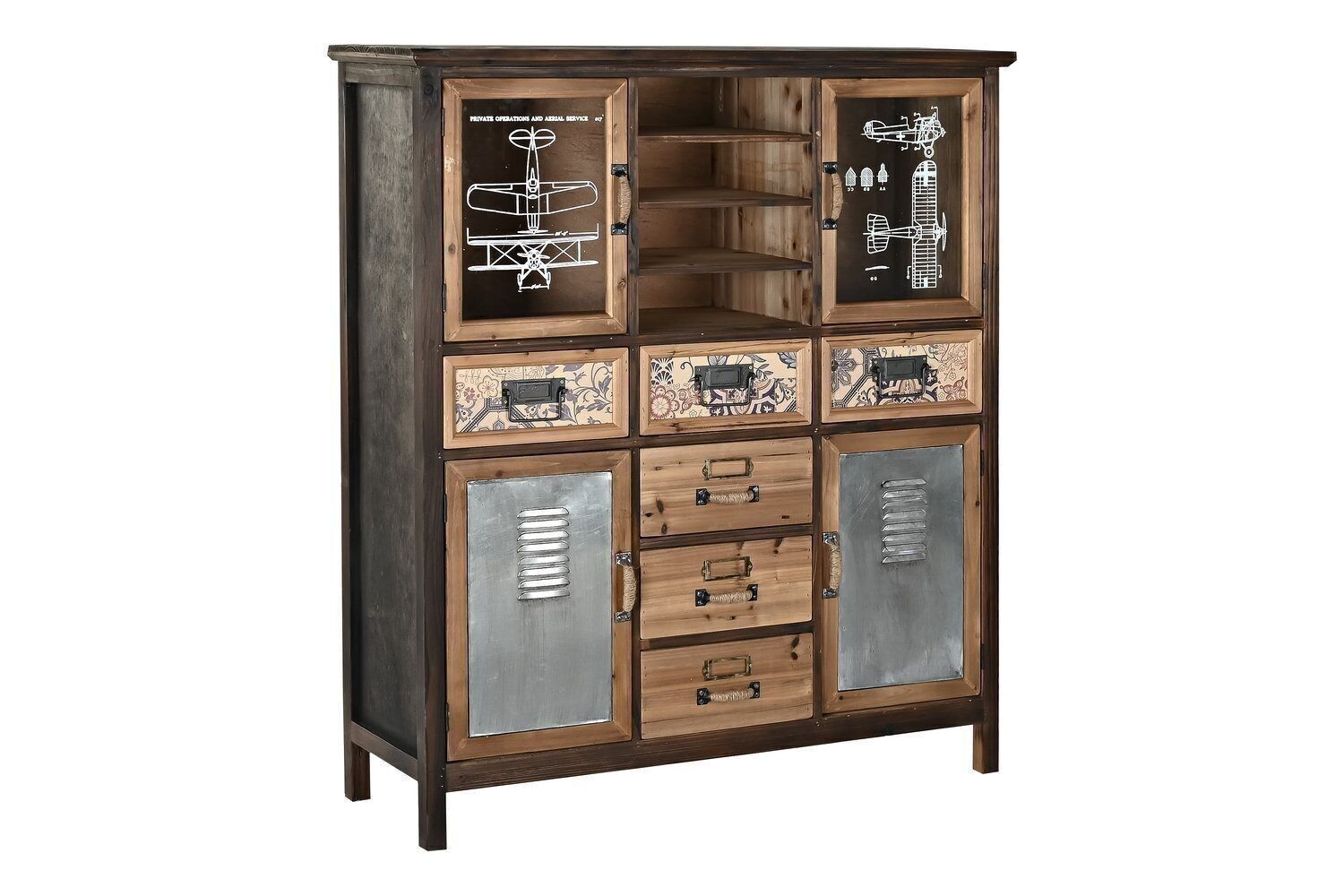 VETRINA FIR METALLO 96X32X110,5 TESTA DI MORO MB196736