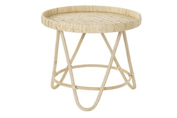 TABLE D'APPOINT BAMBOU 60X60X52 MARRON NATUREL MB197128 1