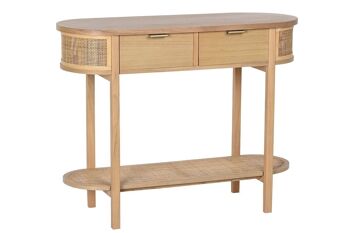 CONSOLE ROTIN PAULOWNIA 100X38X78 NATUREL MB199018 1