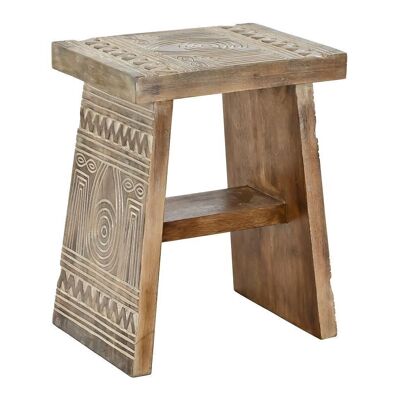 SIDE TABLE ALBASIA 41X30,5X50 NATURAL ENGRAVING MB199090