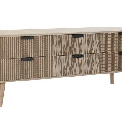 MUEBLE TV ABETO MDF 120X40X47 MARRON MB199182