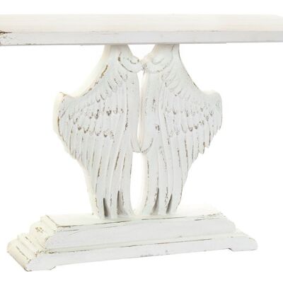 WOODEN CONSOLE 120X34X85 WINGS AGED WHITE MB199206