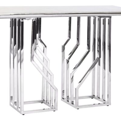 GLASS STEEL CONSOLE 120X40X78 SIMIL MARBLE MB199641