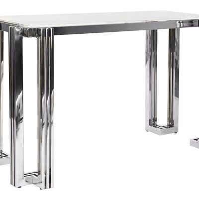 GLASS STEEL CONSOLE 120X45X78 SIMIL MARBLE MB199646