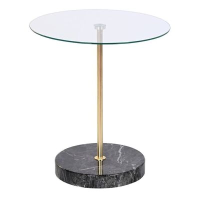 TABLE D'APPOINT ACIER VERRE 45X45X50 MB199660