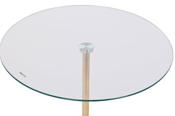 TABLE D'APPOINT ACIER VERRE 45X45X50 MB199660 2