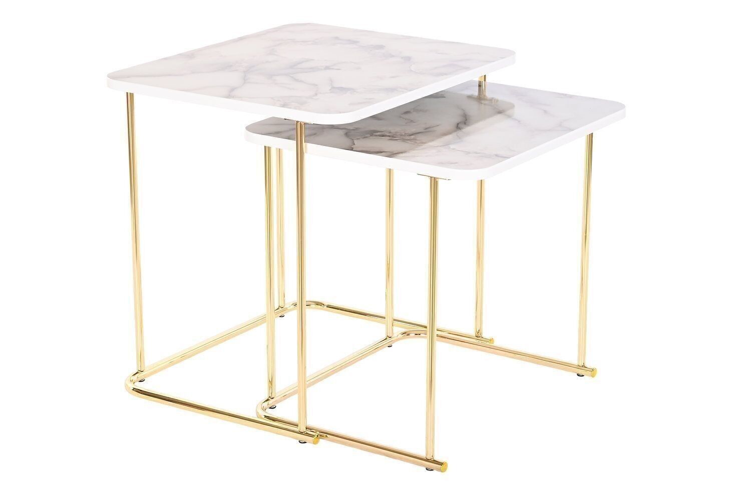 SET TAVOLINO 2 ACCIAIO MDF 51X43X49 MB199662