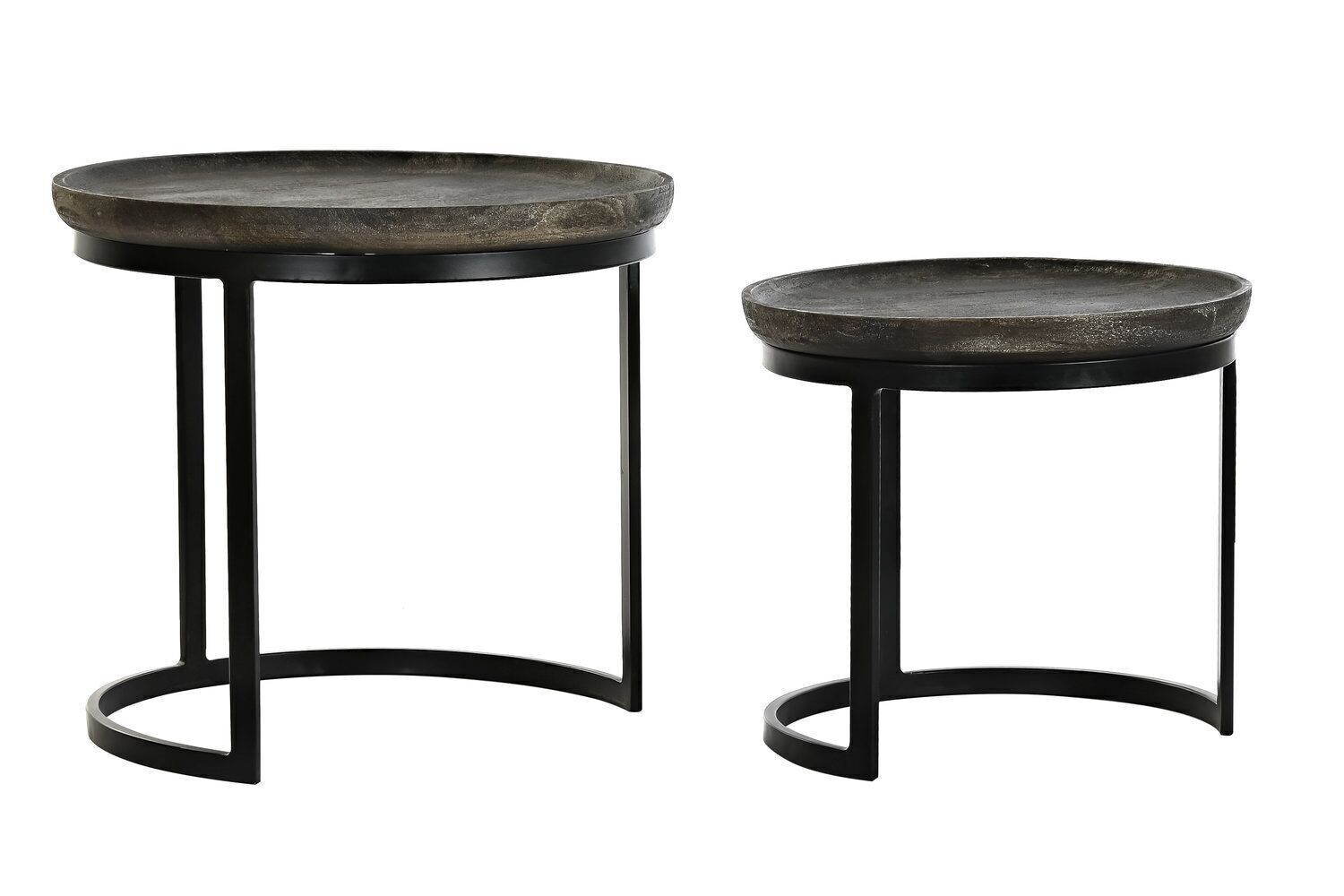 SET TAVOLINO 2 MANIGLIE IN METALLO 55X55X50 NERO MB199886