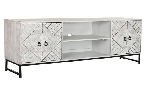 MUEBLE TV MANGO METAL 180X40X60 BLANCO MB200025