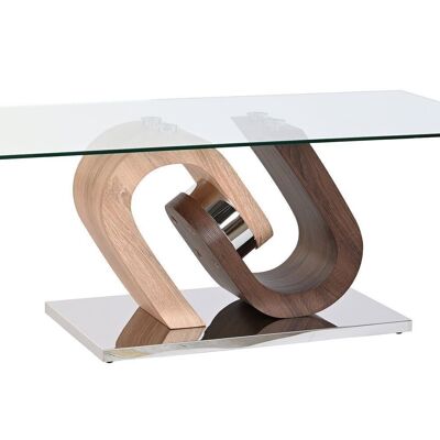 COFFEE TABLE GLASS MDF 120X60X45 TRANSPARENT MB200040